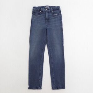 GOOD AMERICAN Womens High Rise Good Classic Indigo526 Jeans Dark Wash Size 4/27